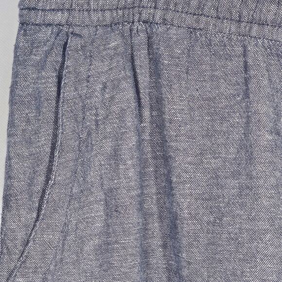 Old Navy Gray Linen Blend Straight Leg Pull-On Cropped Pants w/ Pockets Size XL - Picture 5 of 11